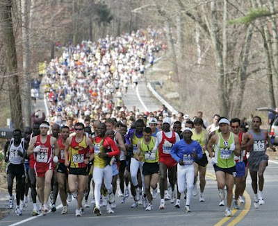 boston marathon course. oston marathon logo 2010.