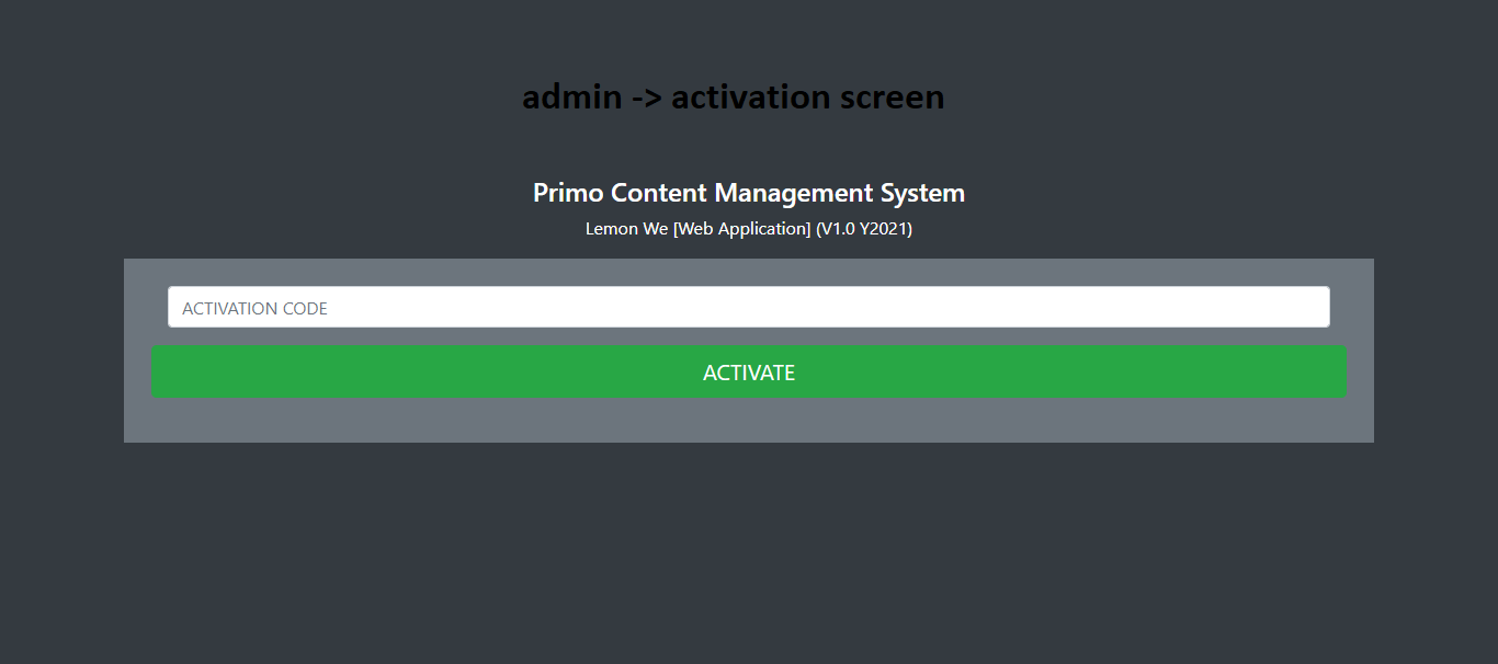 Primo Content Management System 2019-2021