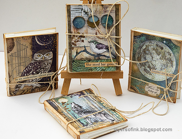 Layers of ink - Tiny Books Tutorial by Anna-Karin Evaldsson.