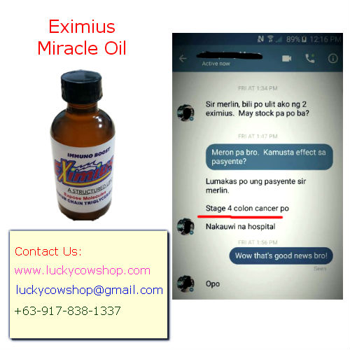 eximius miracle oil cancer testimonial