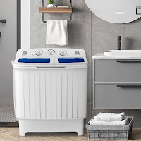COSTWAY 24961-CYPE Portable Twin Tub Washing Machine, image, review features & specifications and compare with best portable twin tub compact washing machines