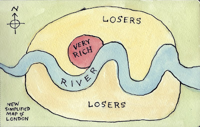 A simplified map of London