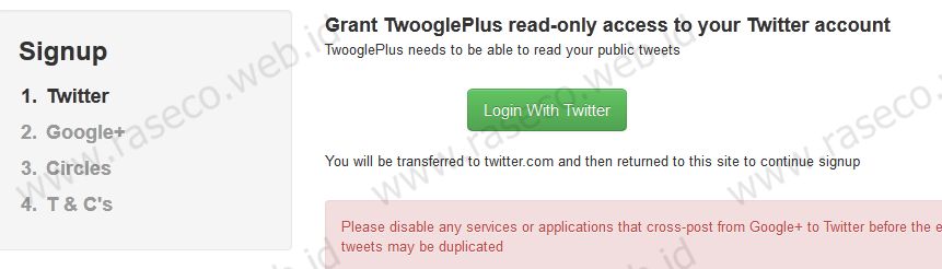 Login dengan twitter Login dengan twitter
