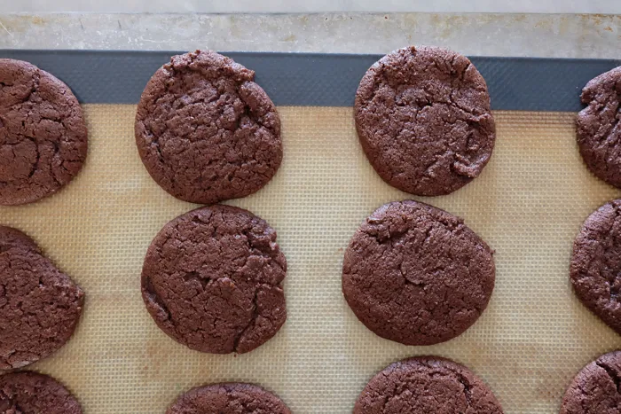 baked chocolate wafer cookies