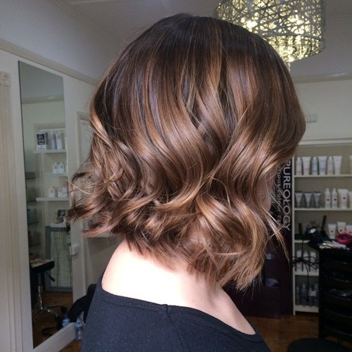 balayage short hairstyles and color