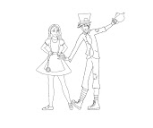 Alice In Wonderland Coloring Page