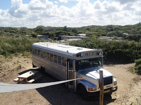 Dormir dans un schoolbus américain, aux Pays Bas