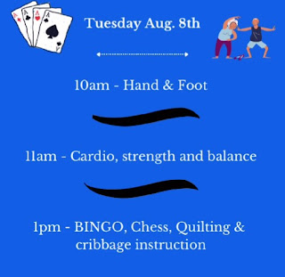 Senior Center - Week of Aug 7 to 11 - Tue