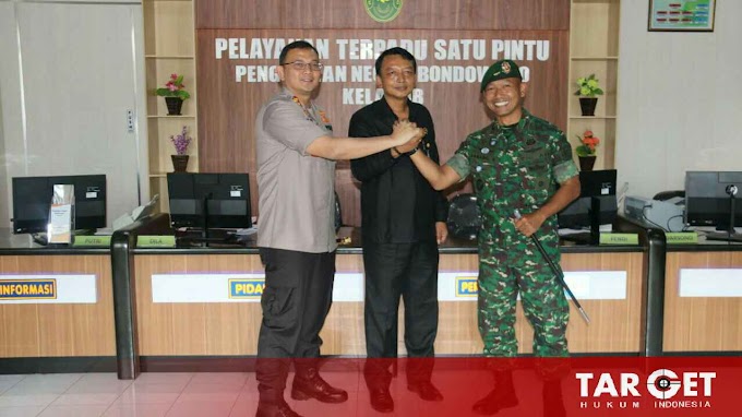 Pererat Silaturahmi, Danyonif Raider 514 Kunjungi Pengadilan Negeri Bondowoso