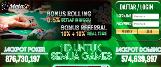  MEJAQQ.COM AGEN JUDI POKER DOMINOQQ BANDARQ ONLINE TERBESAR DI ASIA