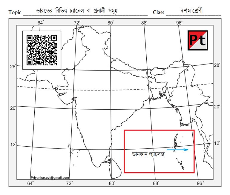 Map Pointing Indian Strait and Passage Class 10