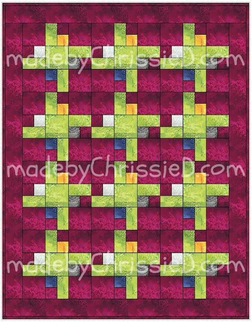 Trapped Square block and quilt design tutorial by www.madebyChrissieD.com