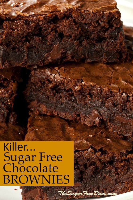 KILLER SUGAR FREE Chocolate BROWNIES! YUM- the best tasting brownie recipe that also has no added sugar in it. #sugarfree #brownie #recipe #...