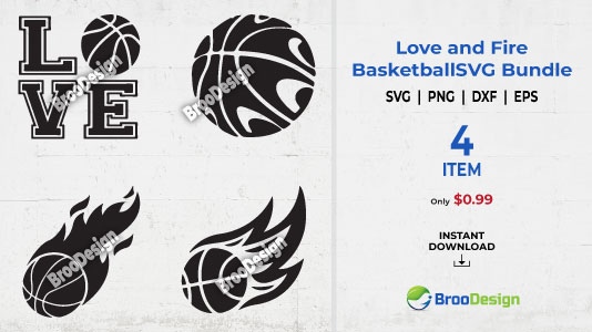 Love and Fire Basketball SVG Bundle