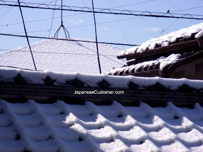 snow on the roof in tokyo japan #japanesecustomer