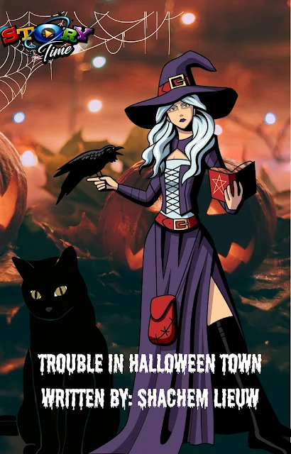 " Trouble in Halloween Town book written by Shachem Lieuw"