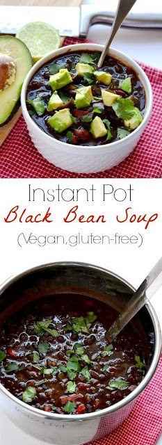 Instant Pot Black Bean Soup (Vegan)