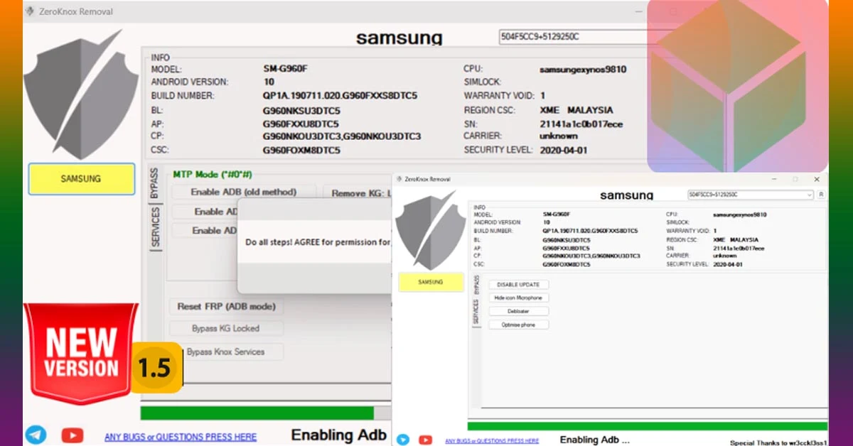 ZeroKnox Removal Tool for Samsung KG FRP Unlock