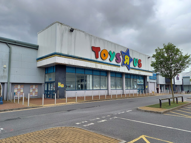 Toys R Us at St James Retail Park in Northampton. June 2021