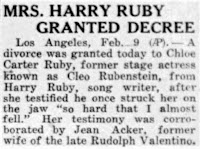 Chloe Carter Divorces Harry Ruby
