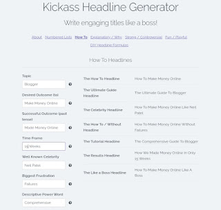 Kickass headline generator