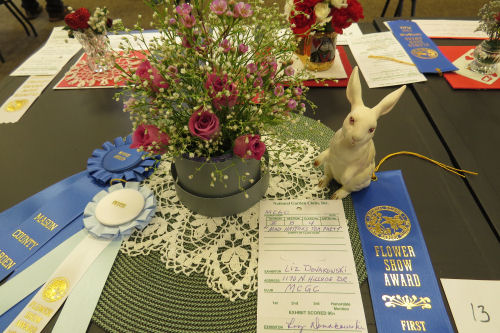 flower show entry based on the Mad Hatter's Tea Party