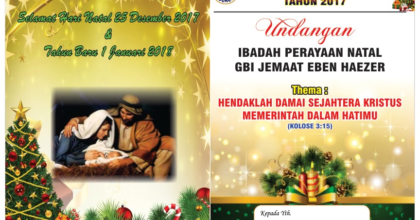 Bingkai Kartu Undangan Natal - kartu ucapan terbaik