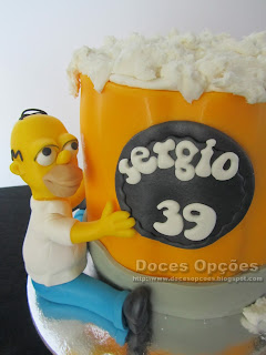 cake homer simpson beer