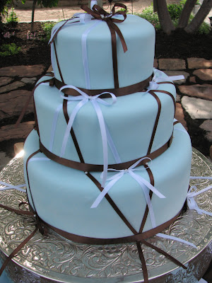 tiffany blue winter wedding cake