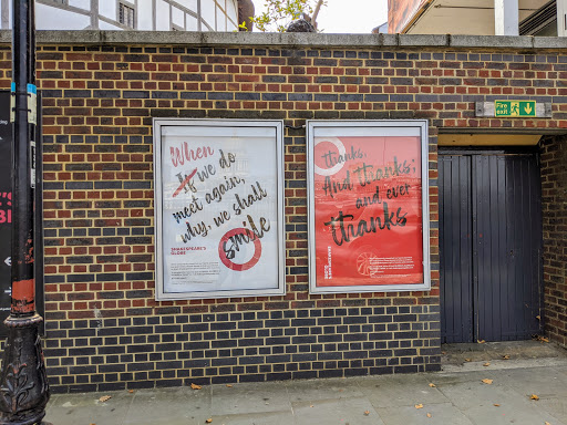 Sights from outside Shakespeare's Globe Theatre which is currently closed to theatre goers.