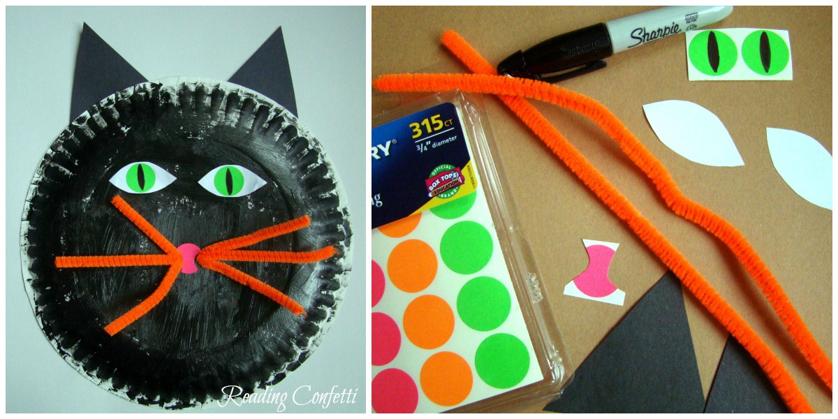 3 Paper Plate Crafts  for Halloween  Reading Confetti