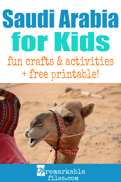 Learning about Saudi Arabia is fun and hands-on with these free crafts, ideas, and activities for kids! #Saudi Arabia #educational #mecca #islam