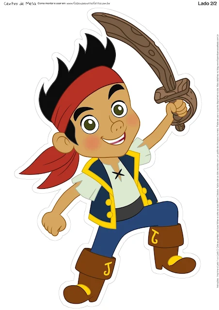 Jake and the Neverland Pirates Free Printable Centerpieces.