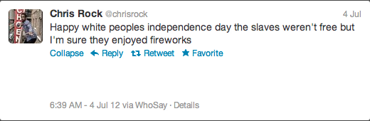 White People's Day Chris Rock Tweet