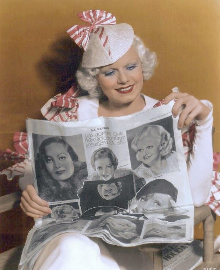 A Vintage Nerd Vintage Blog Celebrity Readers Old Hollywood Stars Classic Film Blog Jean Harlow