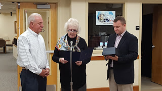 gentleman representing Franklin Sheet Metal, Judy Pfeffer and Matt Kelly