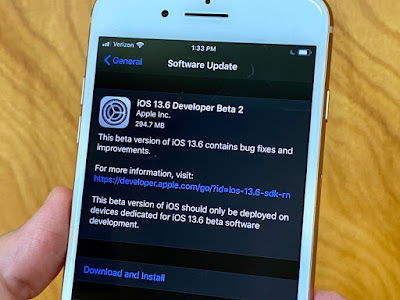 iOS 13.6 - 17G5045c  Beta 2 has been released by Apple