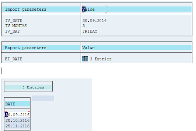 Custom function module to get the dates of last Friday/any day of given number of months and date