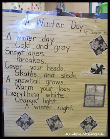 A Winter Day Poem on Anchor Chart via RainbowsWithinReach