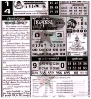 Thai Lottery First Paper For 16-08-2018