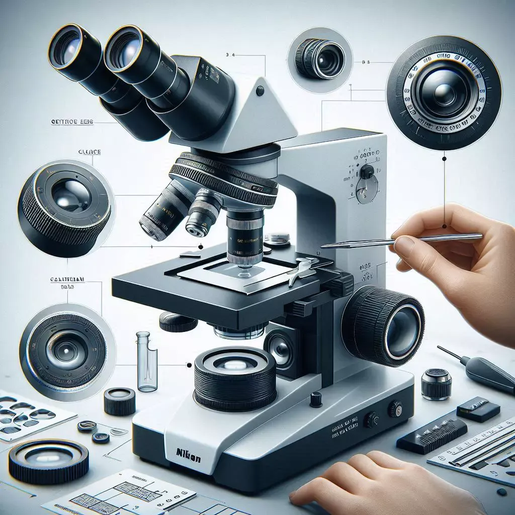 Steps to properly calibrate a Nikon microscope