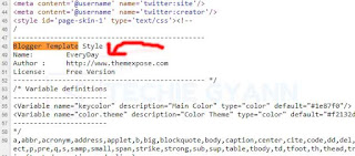 blogger template name found