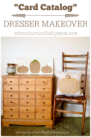 "card catalog" dresser makeover