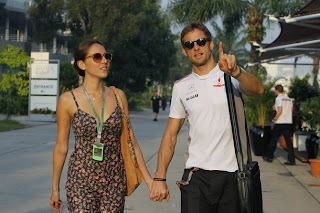 Jenson Button with Girlfriend