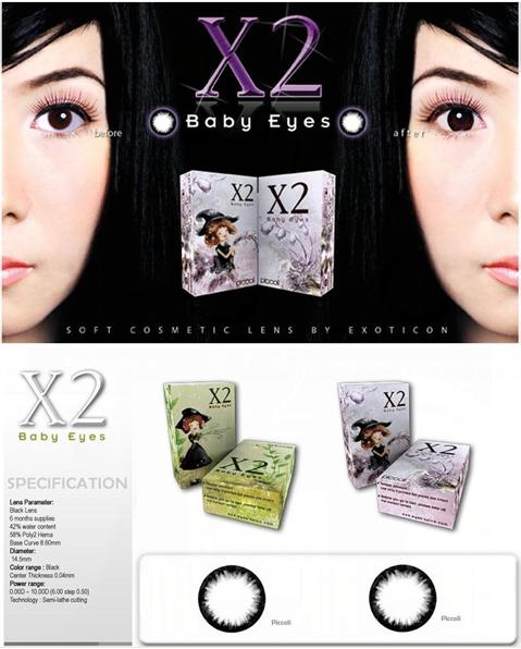 Jual Softlens X2 Baby Eyes Picolli  Toko Softlens Murah 