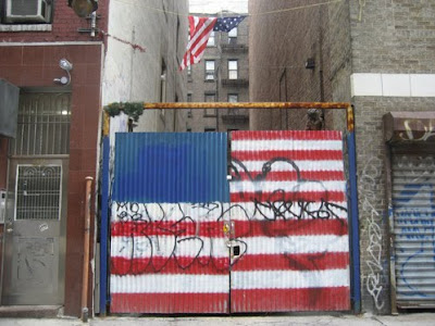 US flag graffiti NYC