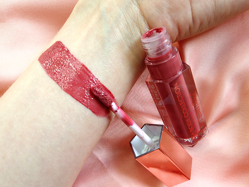 Body-collection-lip-crush-Lipstick-liquid-plum-budget-beauty-find-review-beauty-blog-swatch-on-arm