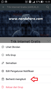 berhenti mengikuti kiriman grup facebook lite