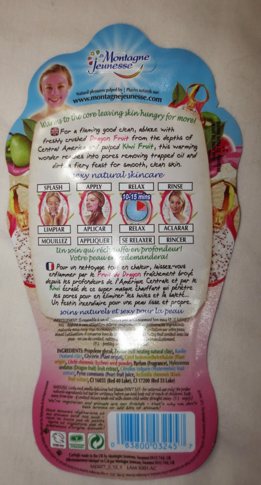 Beyond Blush Montagne Jeunesse Dragon Fruit Sauna Face Mask