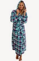 <br />Del Rossa Women's Fleece Full Length Hooded Bathrobe Robe